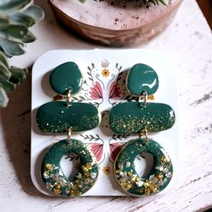 Polymer clay statement earrings!